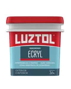 Resina Cryl Eco Vermelho Telha 3,6Lt Base D`água - Luztol