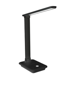 Luminária de Mesa Slim LED ABS+PC 9W 12V Preto com Fonte - Blumenau