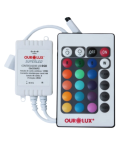 Controlador RGB com Controle 3 Saída 6A 12V 3692 - Ourolux