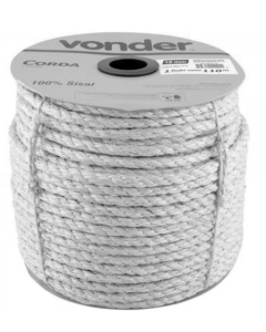 Corda Sisal 12mm Carretel 8056121100 - Vonder