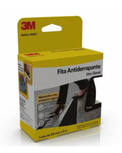 Fita Antiderrapante Preta 50mm/5mt - 3M