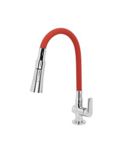 TORNEIRA FLEX BANCADA VERMELHO AREJ.CROSS DN15 C68 1/4 82608 RED - PEVILON