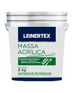 Massa Acrílica 6kg Balde Plástico - Leinertex